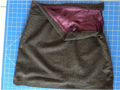 charmed Liebling winter skirt with purple lining